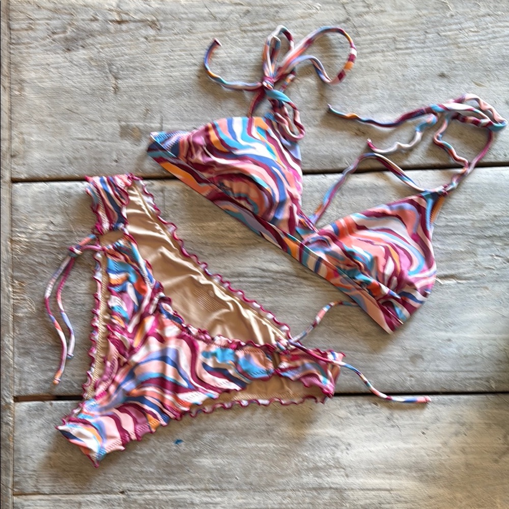 Shade & Shore Multicolor Bikini Top